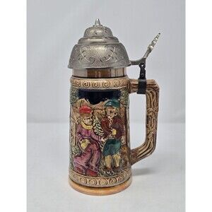 Musical Lidded Beer Stein Mug Tankard 9" Tall Amico Exclusive Japan